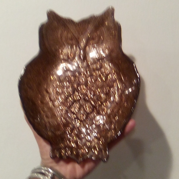 Glitter Sparkle Owl Dish and Retro Vintage Style Shakers - Picture 4 of 15